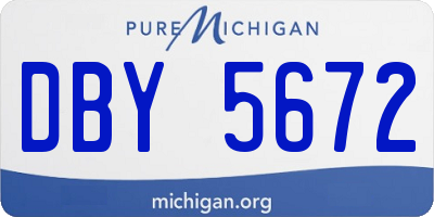 MI license plate DBY5672