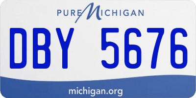 MI license plate DBY5676