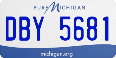MI license plate DBY5681