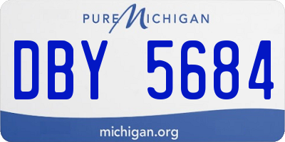 MI license plate DBY5684