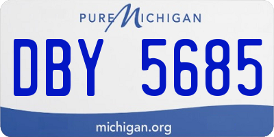 MI license plate DBY5685