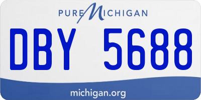 MI license plate DBY5688