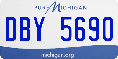 MI license plate DBY5690