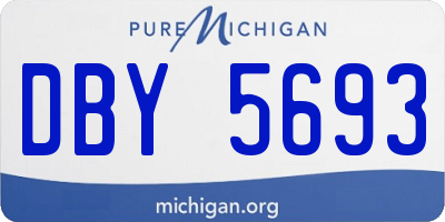 MI license plate DBY5693