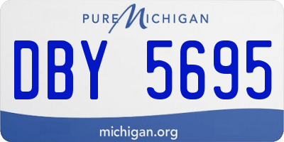 MI license plate DBY5695