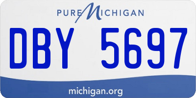 MI license plate DBY5697