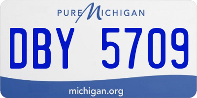 MI license plate DBY5709