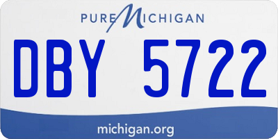 MI license plate DBY5722