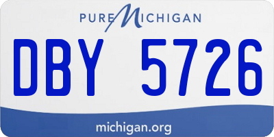 MI license plate DBY5726