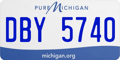 MI license plate DBY5740