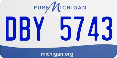 MI license plate DBY5743