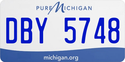 MI license plate DBY5748