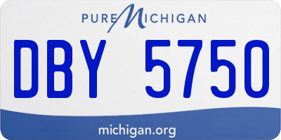 MI license plate DBY5750