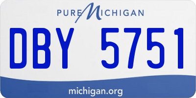 MI license plate DBY5751