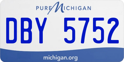 MI license plate DBY5752