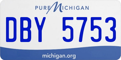 MI license plate DBY5753