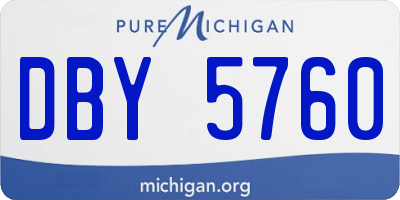 MI license plate DBY5760