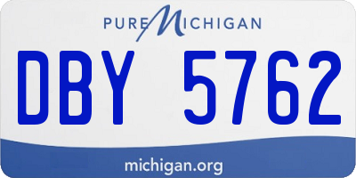MI license plate DBY5762