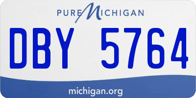 MI license plate DBY5764