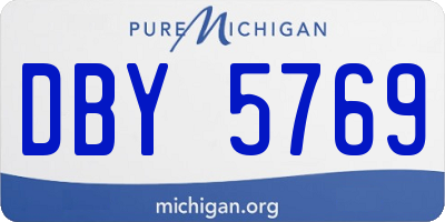 MI license plate DBY5769
