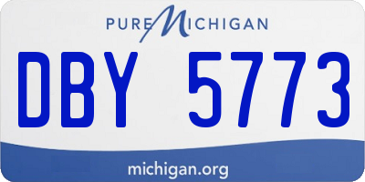 MI license plate DBY5773
