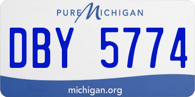 MI license plate DBY5774