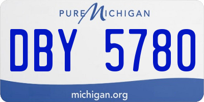 MI license plate DBY5780