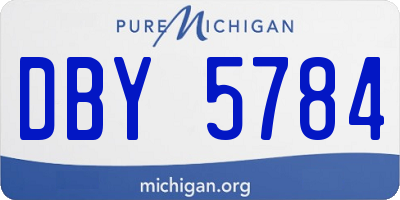 MI license plate DBY5784