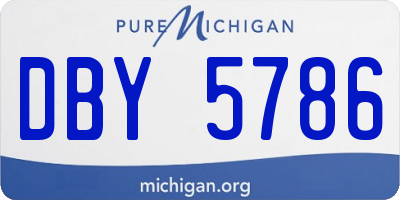 MI license plate DBY5786