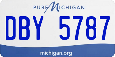 MI license plate DBY5787