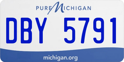 MI license plate DBY5791