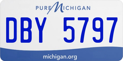 MI license plate DBY5797