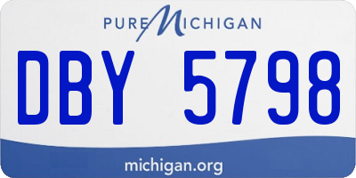 MI license plate DBY5798