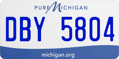 MI license plate DBY5804