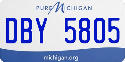 MI license plate DBY5805