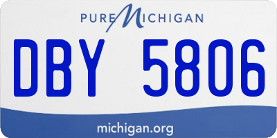MI license plate DBY5806
