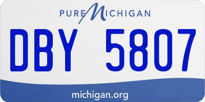 MI license plate DBY5807