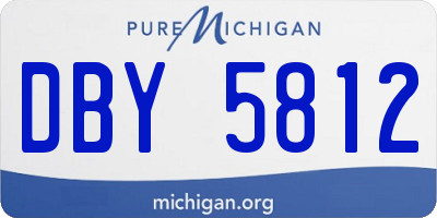 MI license plate DBY5812