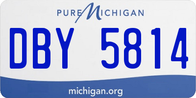 MI license plate DBY5814