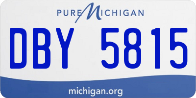 MI license plate DBY5815