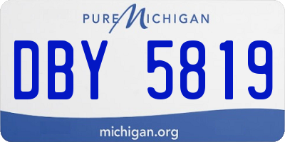 MI license plate DBY5819