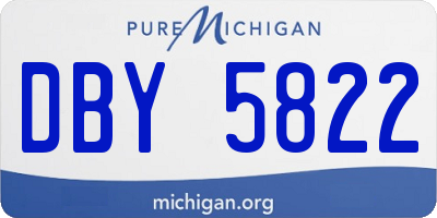 MI license plate DBY5822
