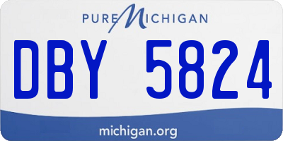 MI license plate DBY5824