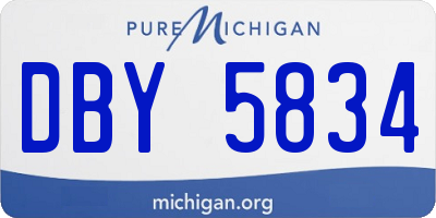 MI license plate DBY5834
