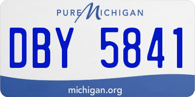 MI license plate DBY5841