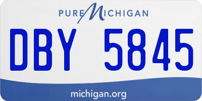 MI license plate DBY5845