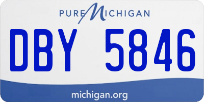 MI license plate DBY5846