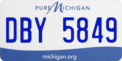 MI license plate DBY5849