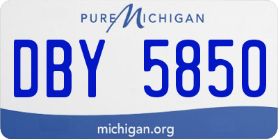 MI license plate DBY5850