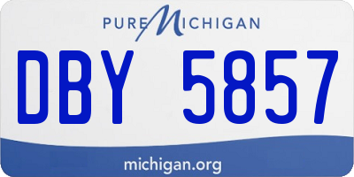 MI license plate DBY5857
